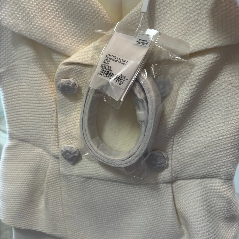 Self-Portrait Cream A-Line Midi Dress - Picture 7 of 10